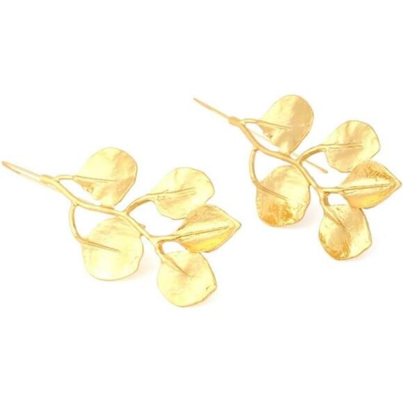 Flower Floral Stud Earrings – Lightweight Petal Dangle Design - Picture 4 of 4